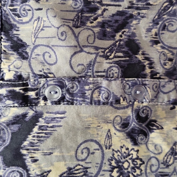 WESTBOUND WOMAN BLUE FLORAL PRINT PULL OVER FRONT BUTTONS SIZE 3X - Picture 3 of 10